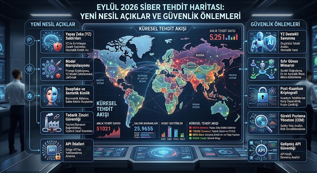 Eylül 2026 Siber Tehdit Haritası: Yeni Nesil Açıklar ve Güvenlik Önlemleri